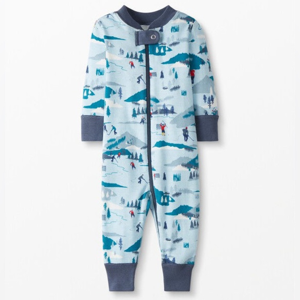 Hanna Andersson Hockey Winter Zip Sleeper PJs